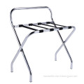 Metal Hotel Luggage Rack with Silver Chrome